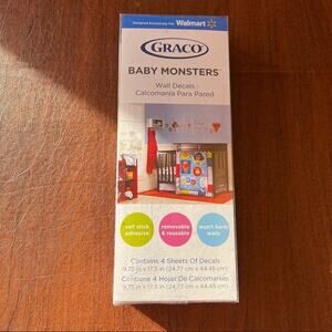 Graco Baby Monsters Wall Decals 4 Sheets